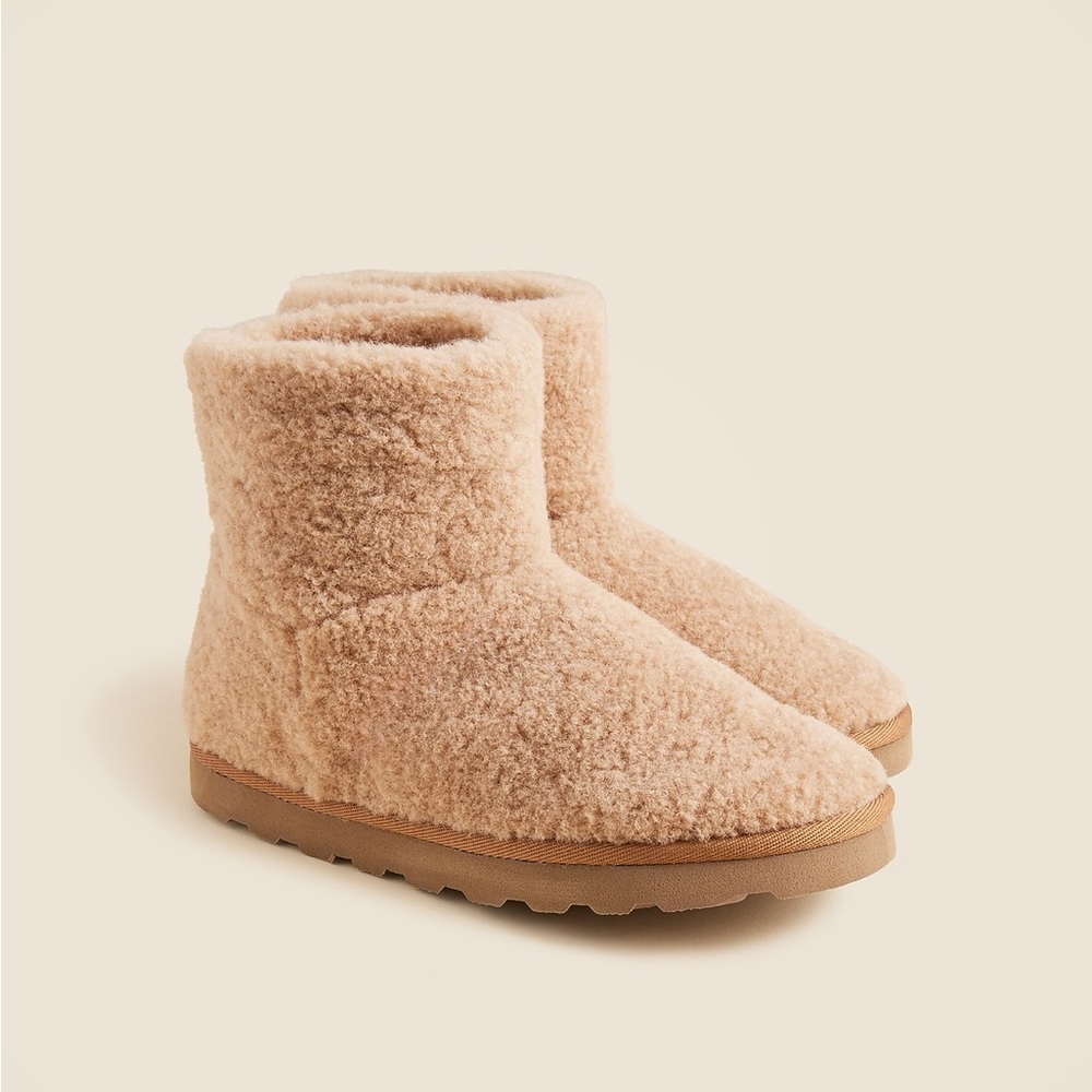 J Crew Sherpa booties with faux fur CP094